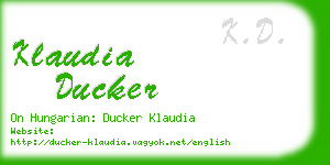 klaudia ducker business card